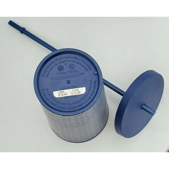 STARBUCKS Matte Navy Blue S and Star Pattern LOGO - Picture 6 of 10